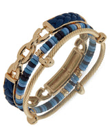 Nine West Gold-Tone Rope Stretch Bracelet Set