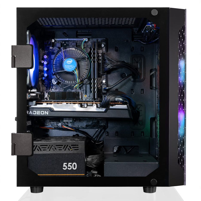 CLX SET Gaming Desktop - Intel Core i5 11400F 2.6GHz 6-Core Processor, 16GB DDR4 Memory, Radeon RX 6600 XT 8GB GDDR6 Graphics, 500GB M.2 NVMe SSD, 2TB HDD, WiFi, Black CLX Edition Spear MicroATX Tower RGB Fans, Windows 11 Home 64-bit