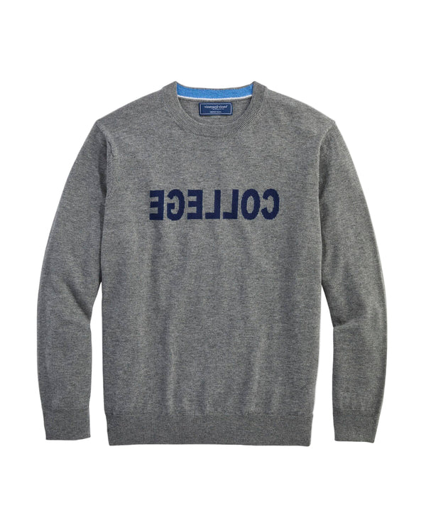 Vineyard Vines Mens College Crewneck Sweater