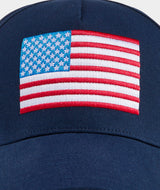 Vineyard Vines Mens High Profile American Flag Trucker Hat
