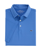 Vineyard Vines Mens Performance Bradley Stripe Sankaty Short Sleeve Polo Shirt