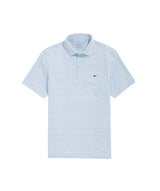 Vineyard Vines Mens Tri-Color Bradley Stripe Sankaty Short Sleeve Polo Shirt