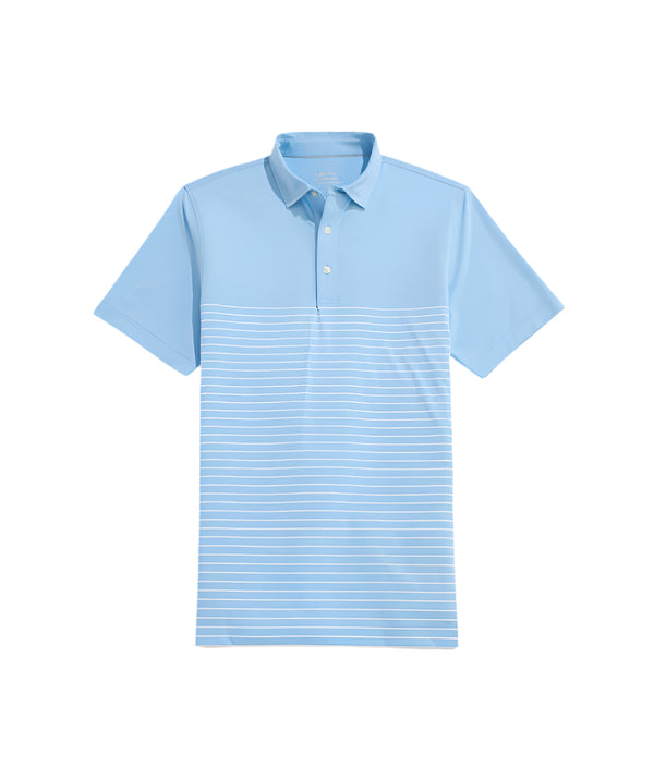 Vineyard Vines Mens Breton Stripe Palmero Performance Short Sleeve Polo Shirt