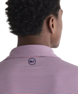 Vineyard Vines Mens Performance Anegada Stripe Sankaty Polo Short Sleeve Shirt