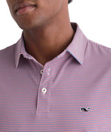 Vineyard Vines Mens Performance Anegada Stripe Sankaty Polo Short Sleeve Shirt