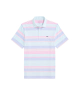 Vineyard Vines Mens Harborview Engineer Stripe Sankaty Performance Short Sleeve Polo Shirt