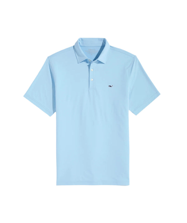 Vineyard Vines Mens Solid Sankaty Performance Short Sleeve Polo Shirt