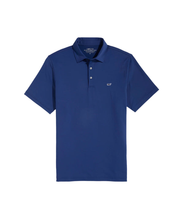 Vineyard Vines Mens Solid Sankaty Performance Short Sleeve Polo Shirt