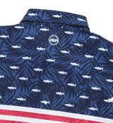 Vineyard Vines Mens Performance USA Fish & Palms Sankaty Polo Shirt