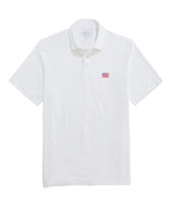 Vineyard Vines Mens Performance American Flag Solid Sankaty Polo Shirt