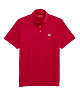 Vineyard Vines Mens Performance American Flag Solid Sankaty Polo Shirt