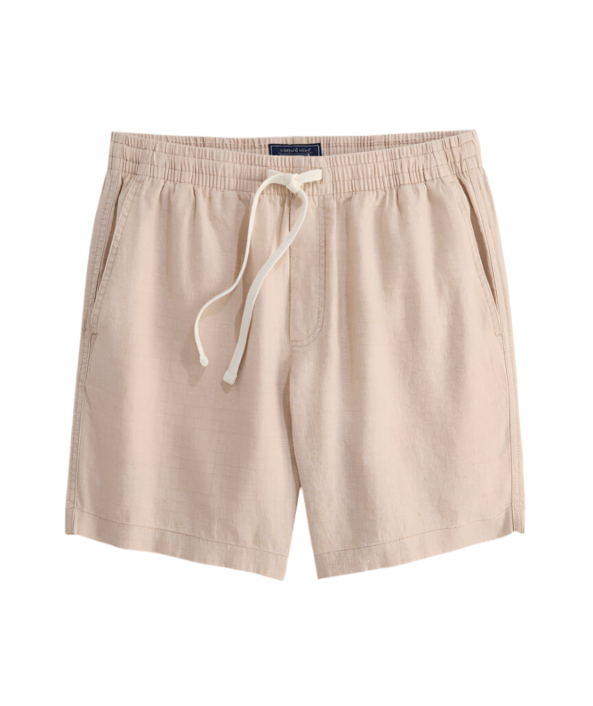 Vineyard Vines Mens 7" Surfside Pull-On Linen Shorts