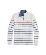 Vineyard Vines Mens Breton Stripe Saltwater 1/4 Zip Sweatshirt