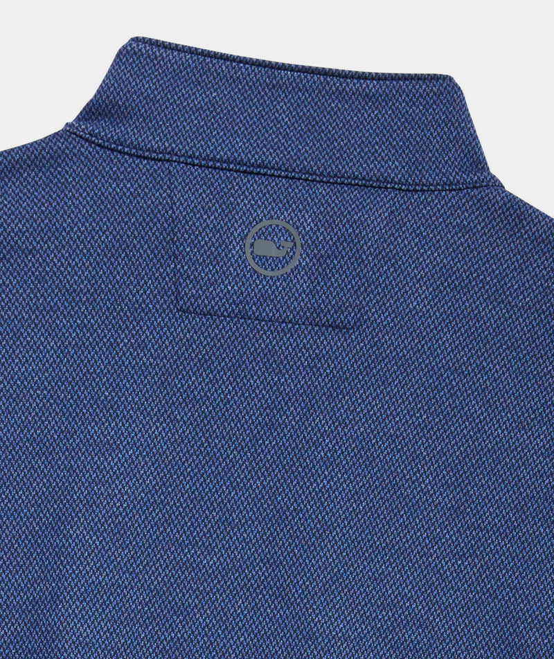 Vineyard Vines Mens Herringbone Bluffs Performance Quarter Zip Sweater