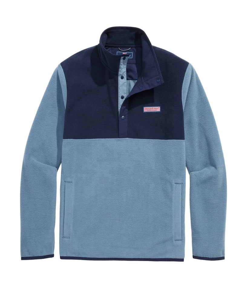 Vineyard Vines Colorblock Harbor Fleece Quarter-Snap Shirt