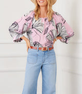 Karen Kane Womens Blouson Sleeve Top