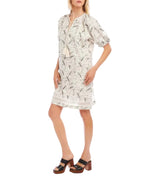 Karen Kane Womens Puff Sleeve Tassel Dress