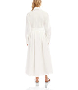 Karen Kane Womens Lace Applique Midi Shirtdress