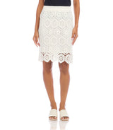 Karen Kane Womens Crochet Skirt