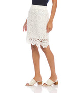Karen Kane Womens Crochet Skirt