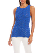Karen Kane Womens Crochet Sweater Tank Top