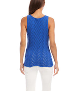 Karen Kane Womens Crochet Sweater Tank Top