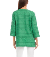 Karen Kane Womens 3/4 Sleeve Embroidered Tunic Top