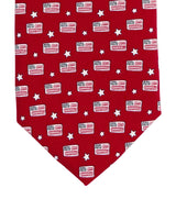 Vineyard Vines Mens Flags & Stars Silk Tie