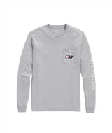 Vineyard Vines Mens Vampire Whale Long Sleeve Pocket T-Shirt