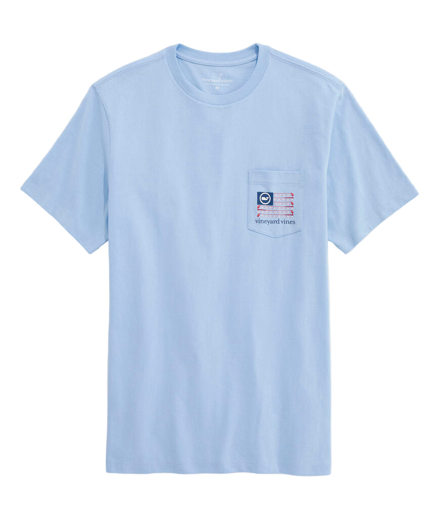 Vineyard Vines Mens Americana Golf Flag Short-Sleeve Pocket T-Shirt