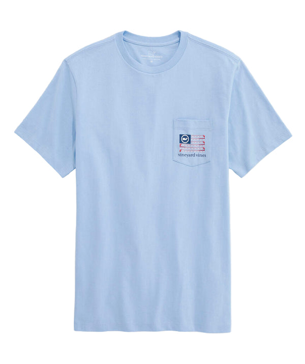 Vineyard Vines Mens Americana Golf Flag Short-Sleeve Pocket T-Shirt