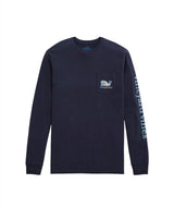 Vineyard Vines Mens Yeti Whale Long Sleeve Pocket T-Shirt