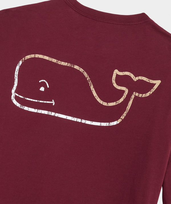 Vineyard Vines Mens Burgee Vintage Whale Long-Sleeve Pocket T-Shirt