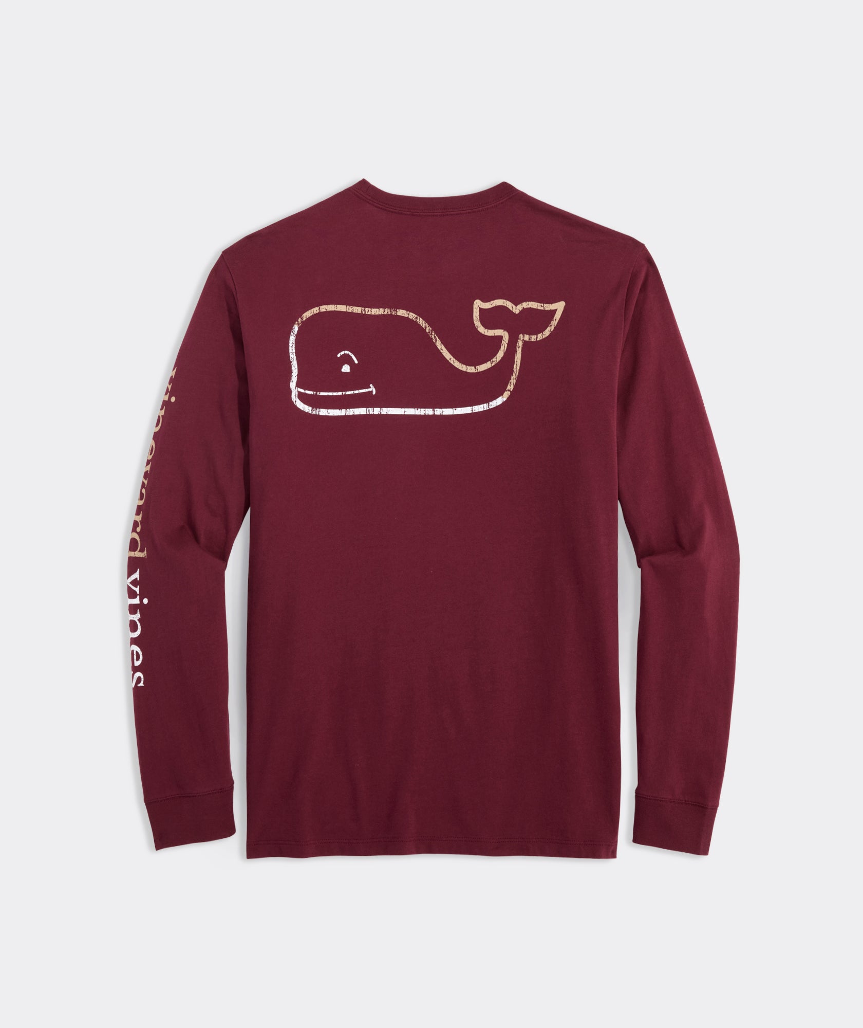 Vineyard Vines Mens Burgee Vintage Whale Long-Sleeve Pocket T-Shirt