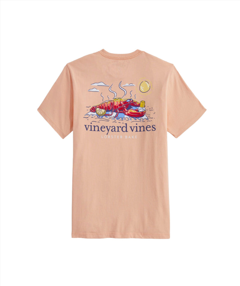 Vineyard Vines Mens Lobster Bake Pocket Short Sleeve T-Shirt