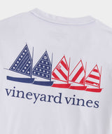 Vineyard Vines Mens USA Catboats Harbor Performance Long Sleeve T-Shirt