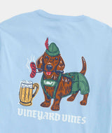 Vineyard Vines Mens Oktoberfest Wiener Dog Long Sleeve Pocket T-Shirt