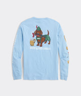 Vineyard Vines Mens Oktoberfest Wiener Dog Long Sleeve Pocket T-Shirt