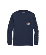 Vineyard Vines Mens Sunset Pier Bernese Mountain Dog Long Sleeve Pocket T-Shirt