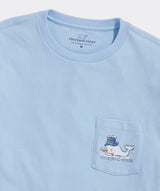 Vineyard Vines Mens Watercolor Snowman Whale Long Sleeve T-Shirt