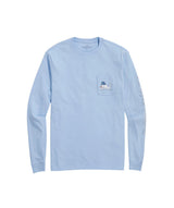 Vineyard Vines Mens Watercolor Snowman Whale Long Sleeve T-Shirt