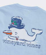 Vineyard Vines Mens Watercolor Snowman Whale Long Sleeve T-Shirt