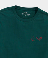 Vineyard Vines Mens Plaid Applique Whale Long Sleeve T-Shirt