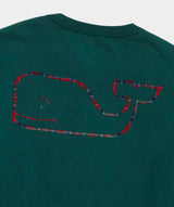 Vineyard Vines Mens Plaid Applique Whale Long Sleeve T-Shirt