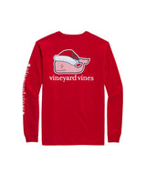 Vineyard Vines Mens Santa Whale Long Sleeve T-Shirt