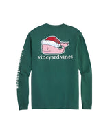 Vineyard Vines Mens Santa Whale Long Sleeve T-Shirt