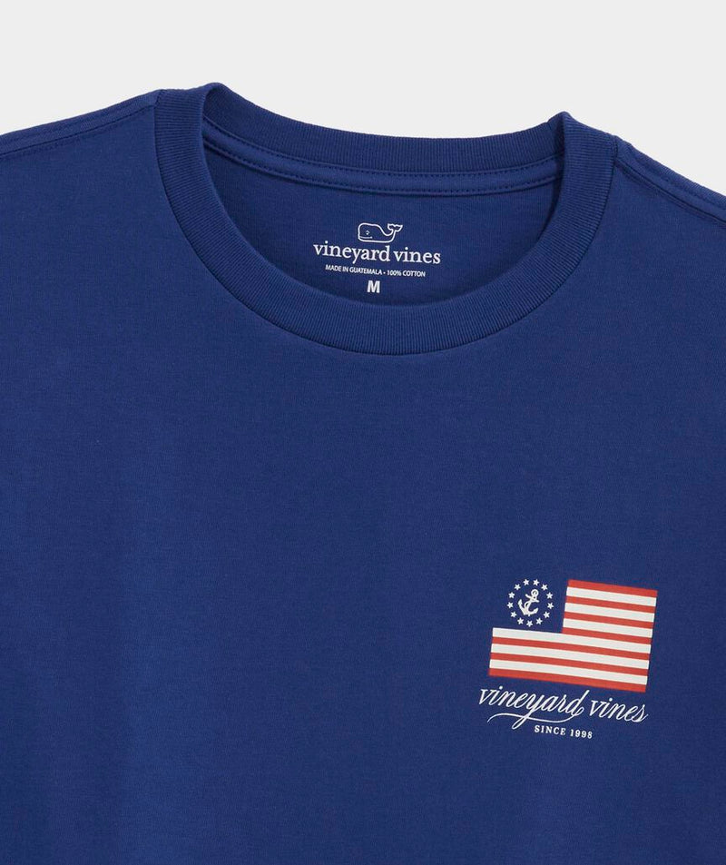 Vineyard Vines Mens USA Anchor Flag Short Sleeve T-Shirt