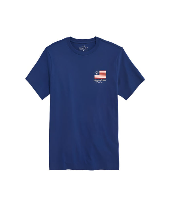 Vineyard Vines Mens USA Anchor Flag Short Sleeve T-Shirt