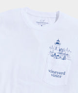 Vineyard Vines Mens Toile Edgartown Lighthouse Short Sleeve T-Shirt
