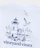 Vineyard Vines Mens Toile Edgartown Lighthouse Short Sleeve T-Shirt